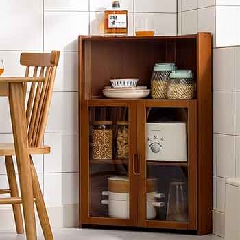 Amazon｜コーナーキャビネット 三角収納食器棚 コーナー収納